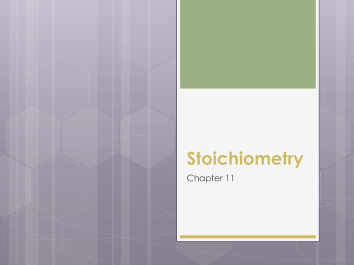 Stoichiometry chapter 11 study guide