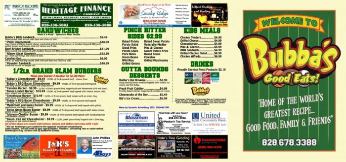 Bubba's 33 gluten free menu