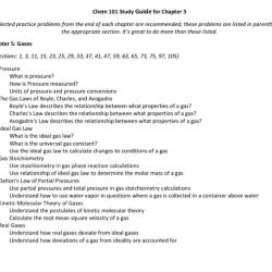 Stoichiometry chapter 11 study guide